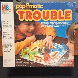 Pop-O-Matic Trouble Board Game Vtg 1993